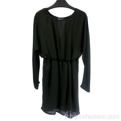 Robe sexy taille noire pour dames